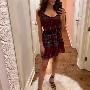 Maroon Paisley Dress